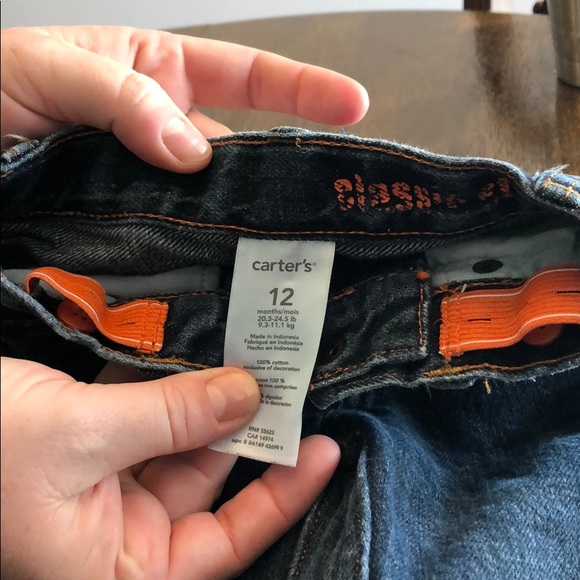 Carter’s expandable waist jeans 12mo - Picture 3 of 3